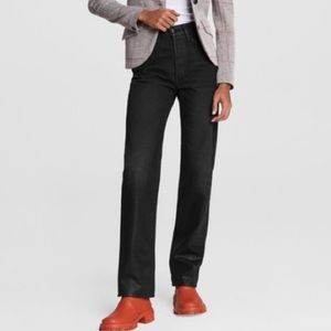 RAG & BONE Size 27 Black Alex high rise straight jeans NWT never worn.